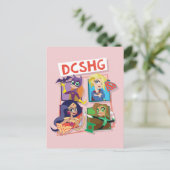 DC Super Hero Meisjes Quartet Briefkaart (Staand voorkant)