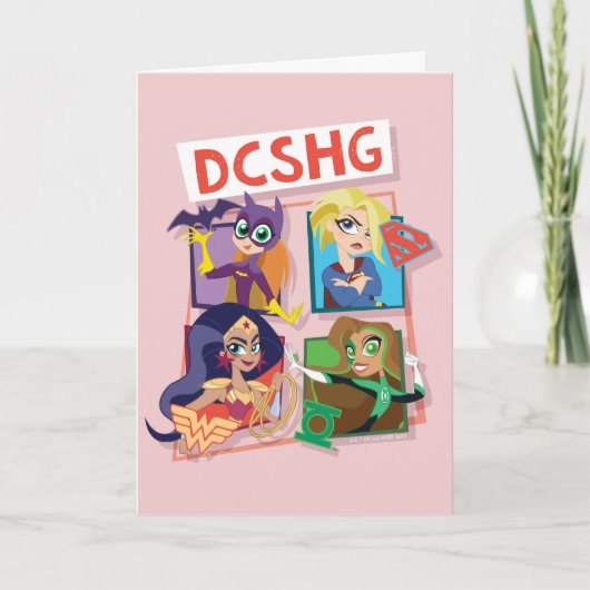 DC Super Hero Meisjes Quartet Kaart (Voorkant)