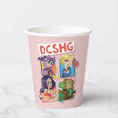 DC Super Hero Meisjes Quartet Papieren Bekers (Voorkant)
