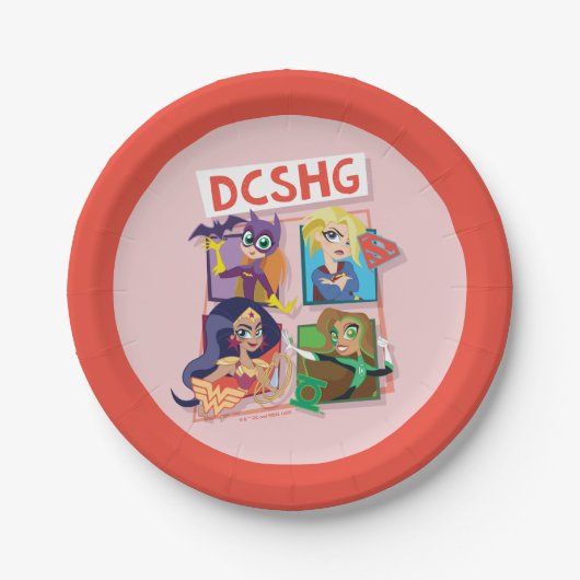 DC Super Hero Meisjes Quartet Papieren Bordje (Voorkant)