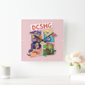 DC Super Hero Meisjes Quartet Vierkante Klok (Huis)