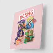 DC Super Hero Meisjes Quartet Vierkante Klok (Hoek)