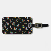 DC Super Hero Meisjes Regenboog Icoon Patroon Bagagelabel (Voorkant horizontaal)