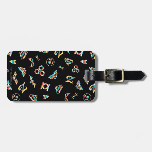 DC Super Hero Meisjes Regenboog Icoon Patroon Bagagelabel (Voorkant horizontaal)