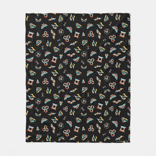 DC Super Hero Meisjes Regenboog Icoon Patroon Fleece Deken (Voorkant)