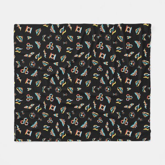 DC Super Hero Meisjes Regenboog Icoon Patroon Fleece Deken (Voorkant (Horizontaal))