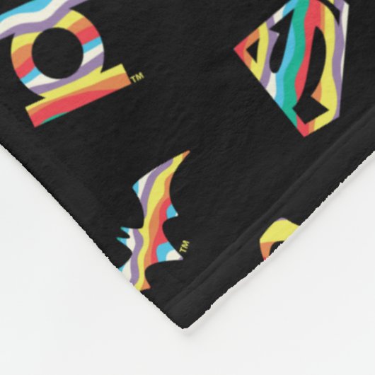 DC Super Hero Meisjes Regenboog Icoon Patroon Fleece Deken (Hoek)