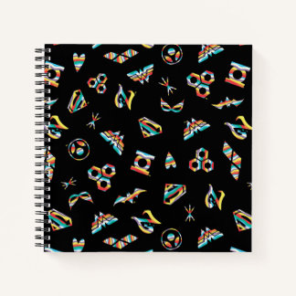 DC Super Hero Meisjes Regenboog Icoon Patroon Notitieboek