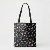 DC Super Hero Meisjes Regenboog Icoon Patroon Tote Bag (Voorkant)