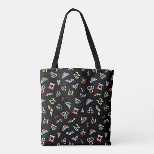 DC Super Hero Meisjes Regenboog Icoon Patroon Tote Bag (Achterkant)