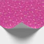 DC Super Hero Meisjes Roze Icoon Patroon Cadeaupapier (Hoek)