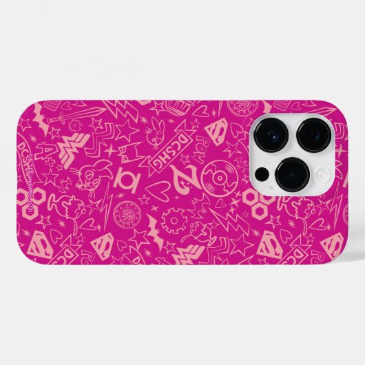 DC Super Hero Meisjes Roze Icoon Patroon Case-Mate iPhone Case (Achterkant (horizontaal))