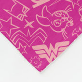 DC Super Hero Meisjes Roze Icoon Patroon Fleece Deken (Hoek)