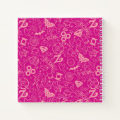 DC Super Hero Meisjes Roze Icoon Patroon Notitieboek (Achterkant)