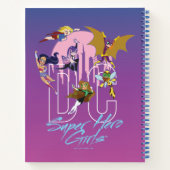 DC Super Hero Meisjes Skyline Notitieboek (Achterkant)