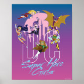 DC Super Hero Meisjes Skyline Poster (Voorkant)