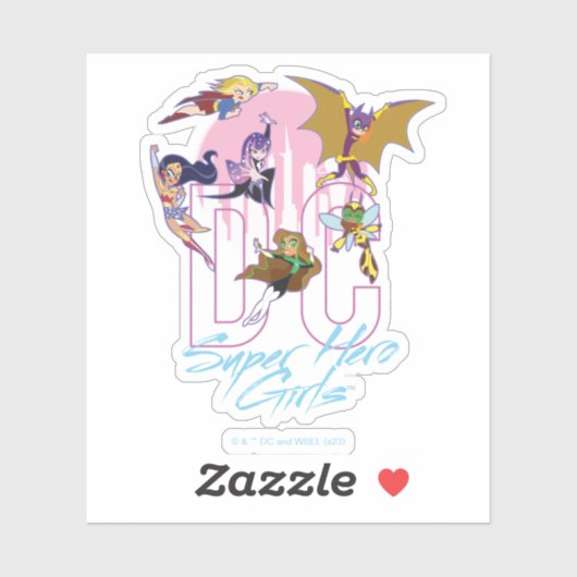 DC Super Hero Meisjes Skyline Sticker (Vel)