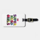 DC Super Hero Meisjes Stad Lettering Bagagelabel (Voorkant horizontaal)