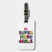 DC Super Hero Meisjes Stad Lettering Bagagelabel (Voorkant verticaal)