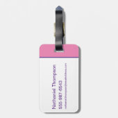 DC Super Hero Meisjes Stad Lettering Bagagelabel (Achterkant verticaal)