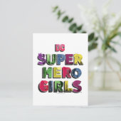 DC Super Hero Meisjes Stad Lettering Briefkaart (Staand voorkant)
