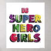 DC Super Hero Meisjes Stad Lettering Poster (Voorkant)
