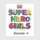 DC Super Hero Meisjes Stad Lettering Sticker (Vel)