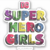 DC Super Hero Meisjes Stad Lettering Sticker (Voorkant)
