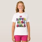 DC Super Hero Meisjes Stad Lettering T-shirt (Voorkant volledig)