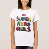 DC Super Hero Meisjes Stad Lettering T-shirt (Voorkant)