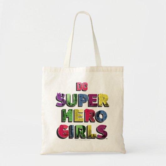 DC Super Hero Meisjes Stad Lettering Tote Bag (Voorkant)