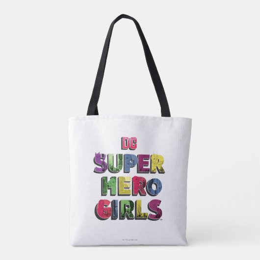 DC Super Hero Meisjes Stad Lettering Tote Bag (Achterkant)