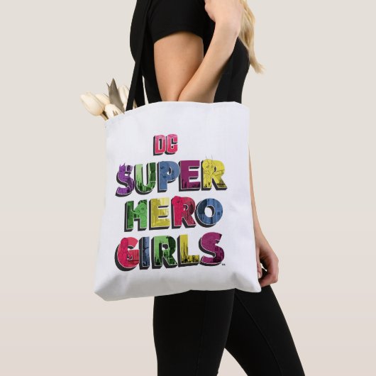DC Super Hero Meisjes Stad Lettering Tote Bag (Dichtbij)
