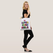 DC Super Hero Meisjes Stad Lettering Tote Bag (Op model)