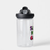 DC Super Hero Meisjes Stad Lettering Waterfles (Voorkant)