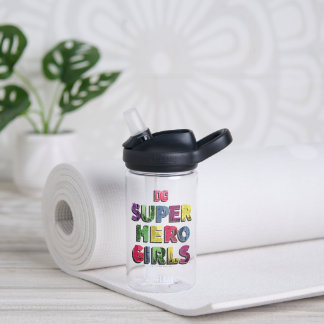 DC Super Hero Meisjes Stad Lettering Waterfles