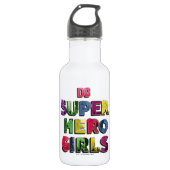 DC Super Hero Meisjes Stad Lettering Waterfles (Voorkant)
