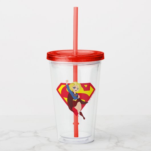 DC Super Hero Meisjes Supergirl Acryl Drinkbeker (Voorkant)