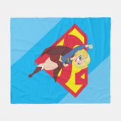 DC Super Hero Meisjes Supergirl Fleece Deken (Voorkant (Horizontaal))