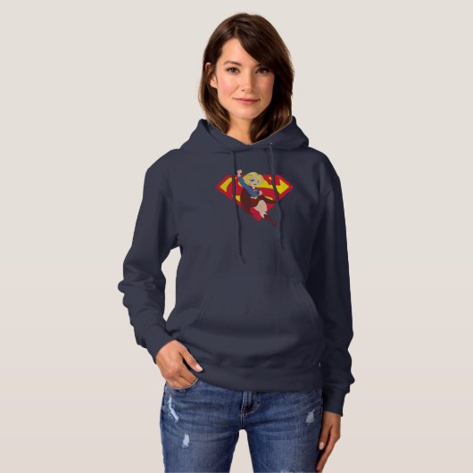 DC Super Hero Meisjes Supergirl Hoodie (Voorkant volledig)