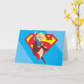 DC Super Hero Meisjes Supergirl Kaart (Gele Bloem)