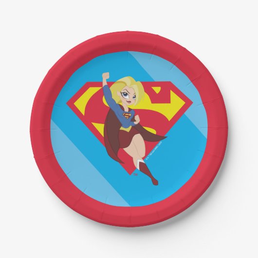 DC Super Hero Meisjes Supergirl Papieren Bordje (Voorkant)