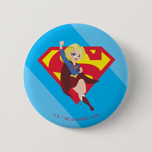 DC Super Hero Meisjes Supergirl Ronde Button 5,7 Cm (Voorkant)
