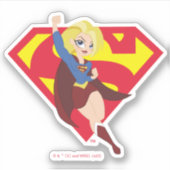 DC Super Hero Meisjes Supergirl Sticker (Voorkant)