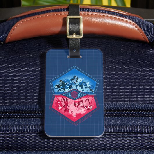 DC Super Hero Meisjes Teamwork Battle Bagagelabel (Voorkant Insitu 2)