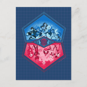DC Super Hero Meisjes Teamwork Battle Briefkaart