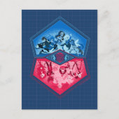 DC Super Hero Meisjes Teamwork Battle Briefkaart (Voorkant)