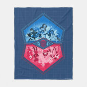 DC Super Hero Meisjes Teamwork Battle Fleece Deken (Voorkant)