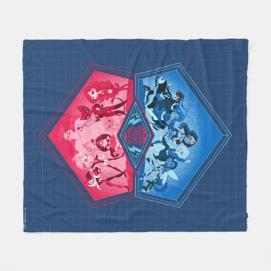 DC Super Hero Meisjes Teamwork Battle Fleece Deken (Voorkant (Horizontaal))