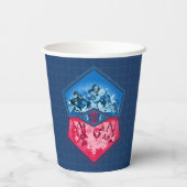 DC Super Hero Meisjes Teamwork Battle Papieren Bekers (Achterkant)